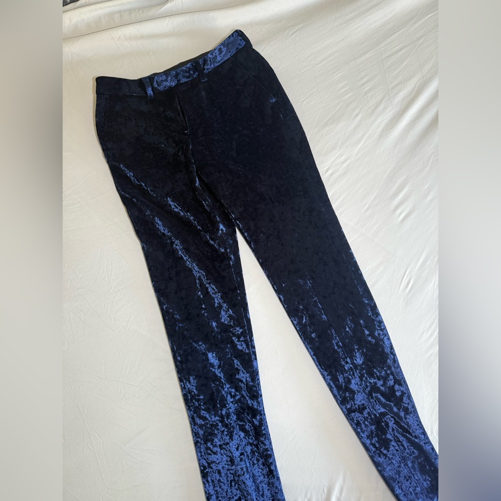 Elegant Velvet Blue dress pants